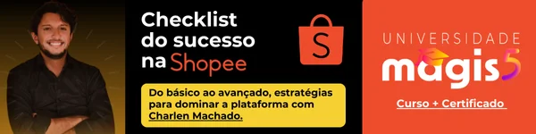 Banner do curso da Universidade Magis5 sobre o checklist do sucesso, estratégias do básico ao avançado para dominar a plataforma, com Charlen Machado.