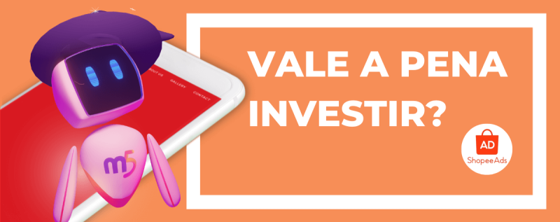 imagem ilustrativa escrito "vale a pena investir no Shopee Ads?"